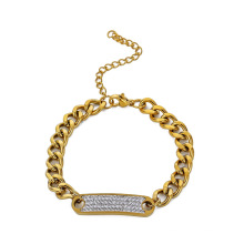 New arrival stainless steel jewelry retro gold plated cuban chain temperament fashion bracelet wholesale